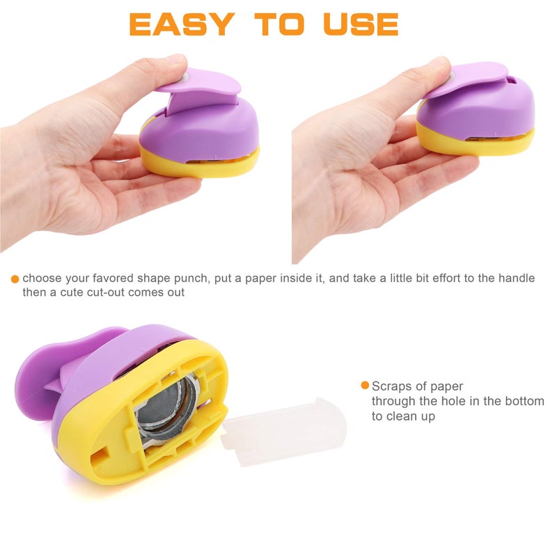 Jeemiter 3 Pcs Star Punch 1-Inch 1-1/2-Inch 5/8-Inch Paper Punchers Scrapbook Crafts Paper Punch - Image 3